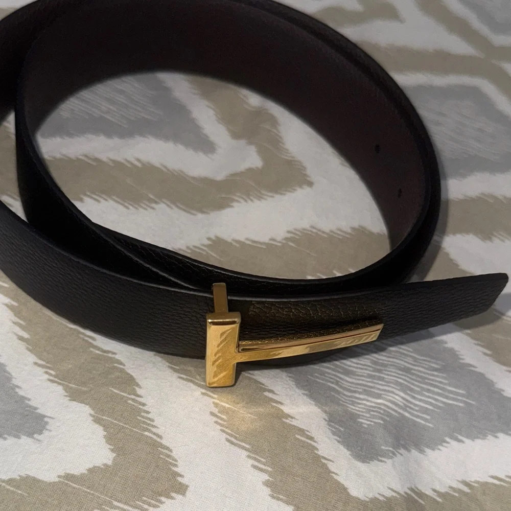 Tom ford gold buckle size 95 belt